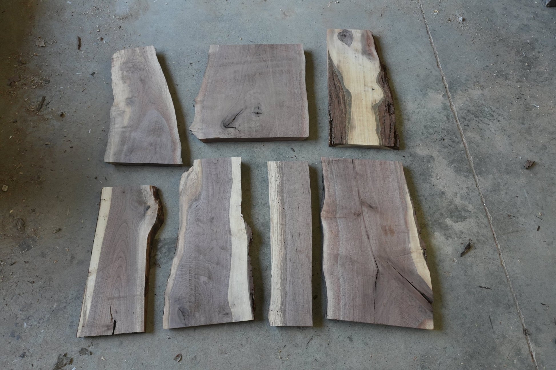 20 - " Walnut Wood Kit Live - Edge - Ol Loggin Sawmill