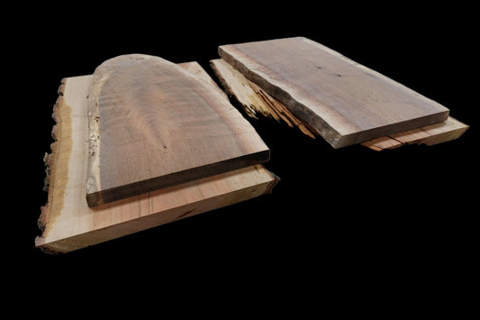 20 - " Walnut Wood Kit Live - Edge (large Pieces) - Ol Loggin Sawmill