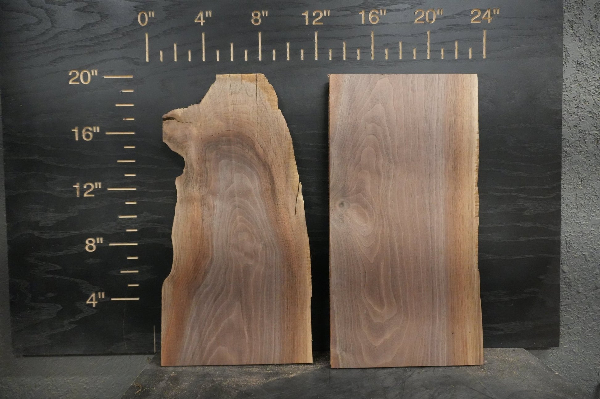 20 - " Walnut Wood Kit Live - Edge (large Pieces) - Ol Loggin Sawmill