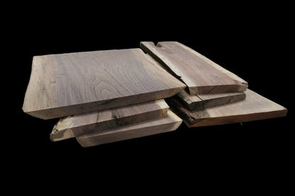 20 - " Walnut Wood Kit Live - Edge (large Pieces) - Ol Loggin Sawmill