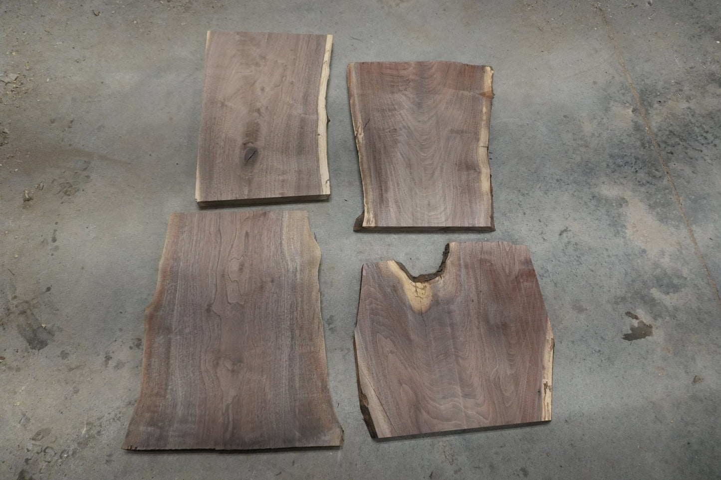 20 - " Walnut Wood Kit Live - Edge (large Pieces) - Ol Loggin Sawmill