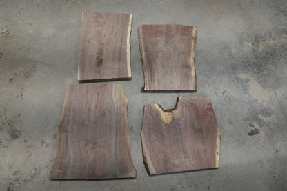 20 - " Walnut Wood Kit Live - Edge (large Pieces) - Ol Loggin Sawmill