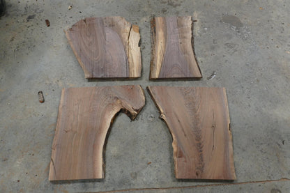 20 - " Walnut Wood Kit Live - Edge (large Pieces) - Ol Loggin Sawmill