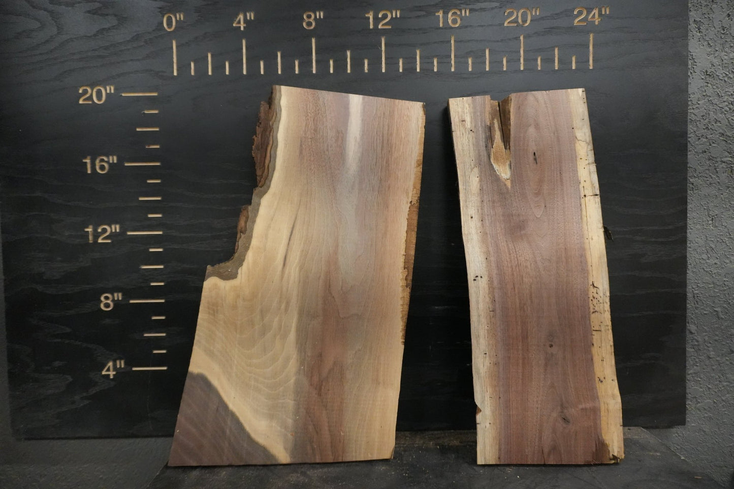 20 - " Walnut Wood Kit Live - Edge (large Pieces) - Ol Loggin Sawmill