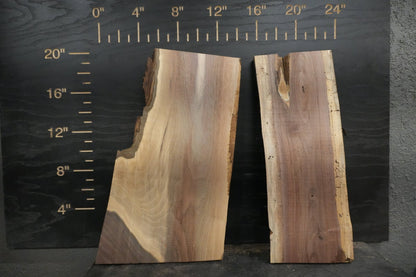 20 - " Walnut Wood Kit Live - Edge (large Pieces) - Ol Loggin Sawmill