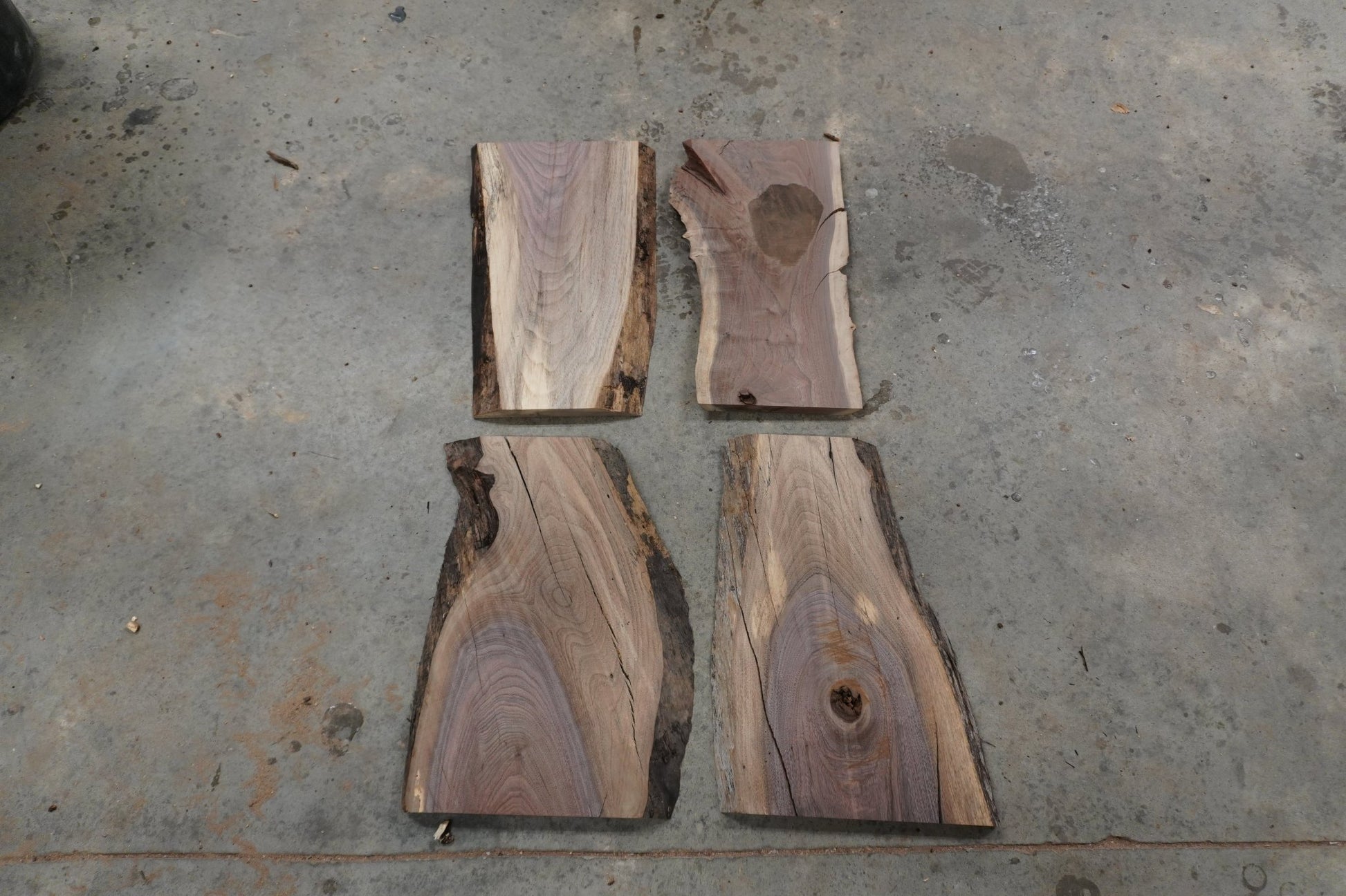 20 - " Walnut Wood Kit Live - Edge (large Pieces) - Ol Loggin Sawmill