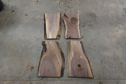 20 - " Walnut Wood Kit Live - Edge (large Pieces) - Ol Loggin Sawmill
