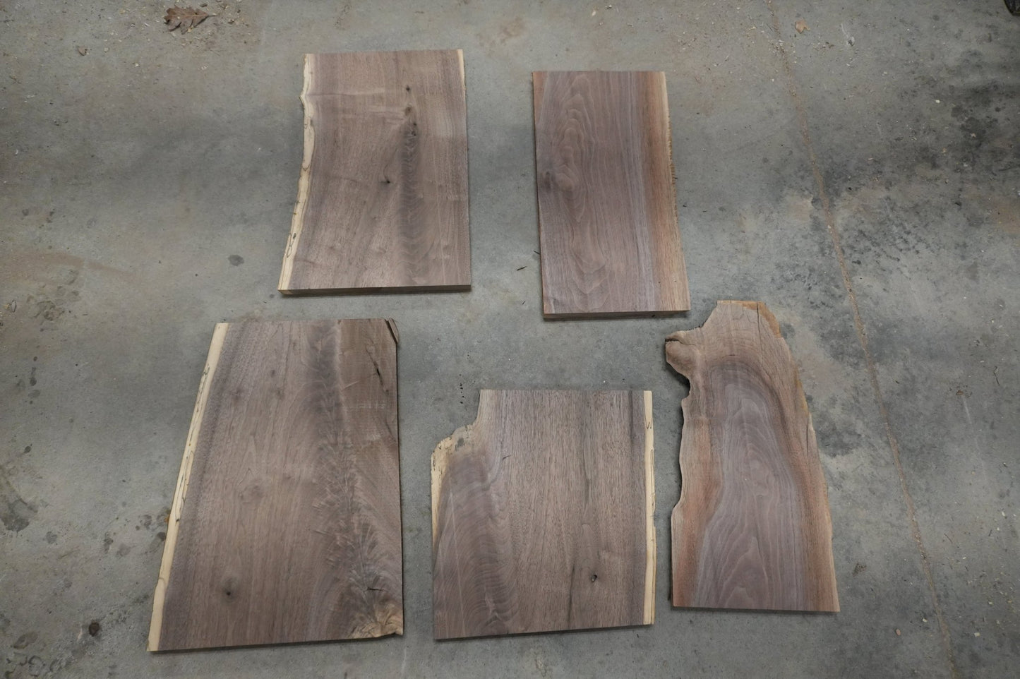 20 - " Walnut Wood Kit Live - Edge (large Pieces) - Ol Loggin Sawmill