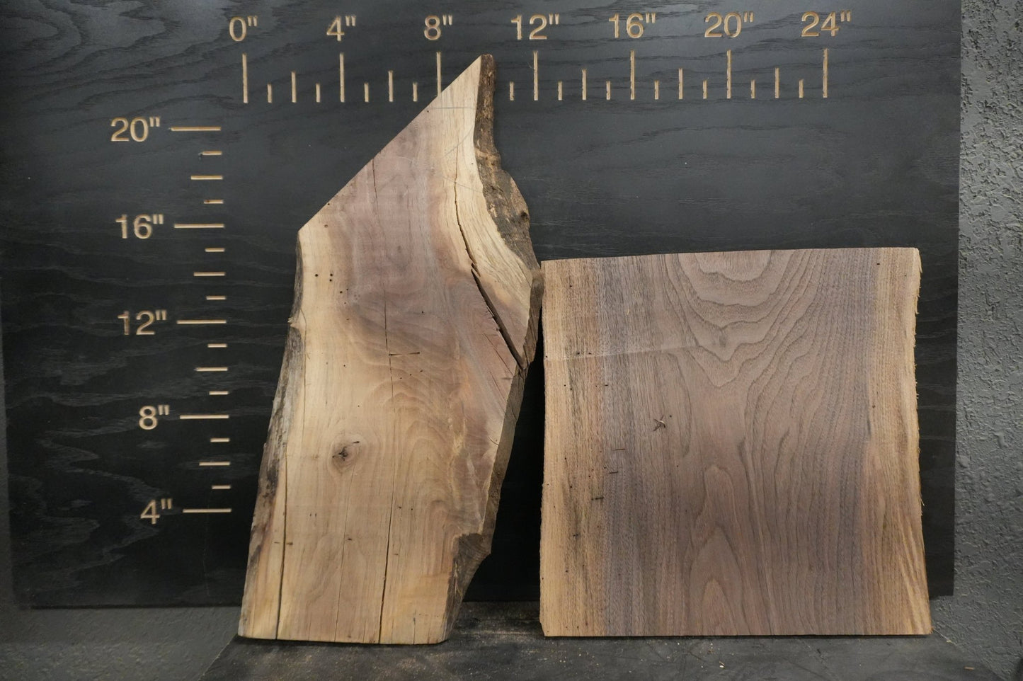 20 - " Walnut Wood Kit Live - Edge (large Pieces) - Ol Loggin Sawmill
