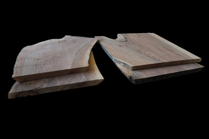20 - " Walnut Wood Kit Live - Edge (large Pieces) - Ol Loggin Sawmill