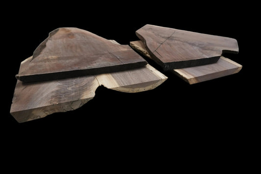 20 - " Walnut Wood Kit Live - Edge (large Pieces) - Ol Loggin Sawmill