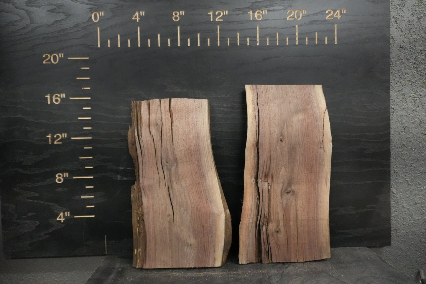 20 - " Walnut Wood Kit Live - Edge (large Pieces) - Ol Loggin Sawmill