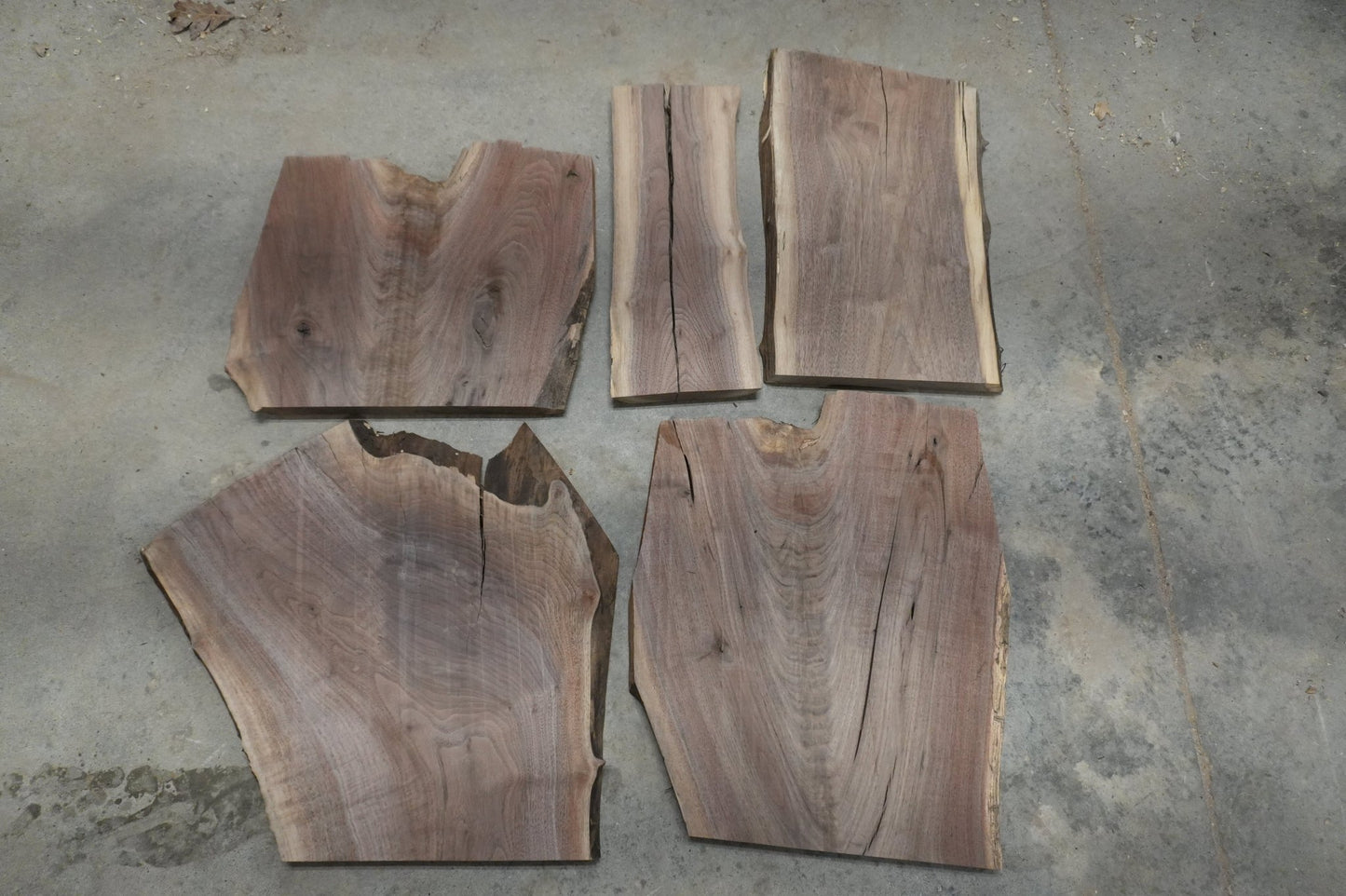 20 - " Walnut Wood Kit Live - Edge (large Pieces) - Ol Loggin Sawmill