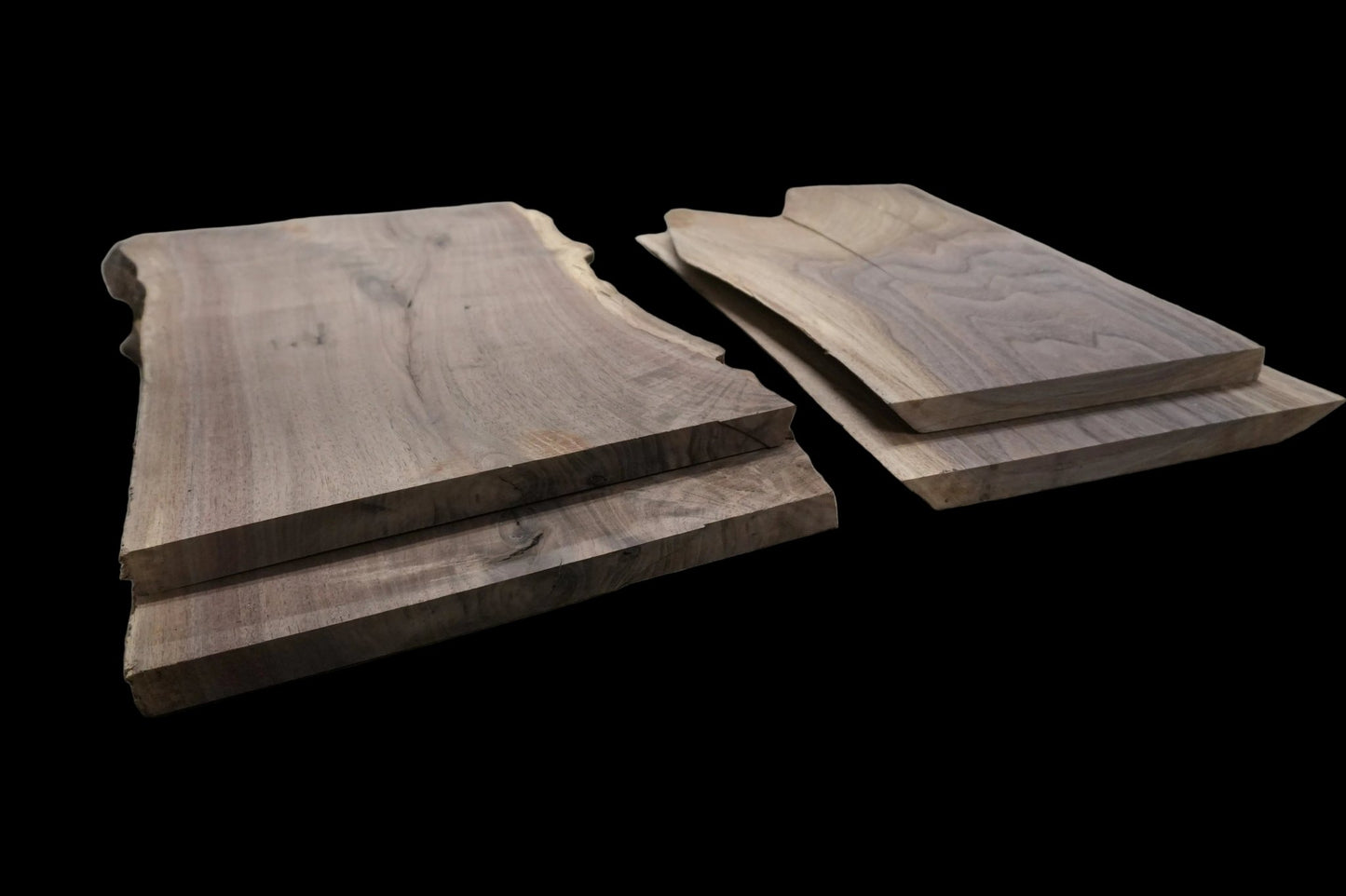 20 - " Walnut Wood Kit Live - Edge (large Pieces) - Ol Loggin Sawmill