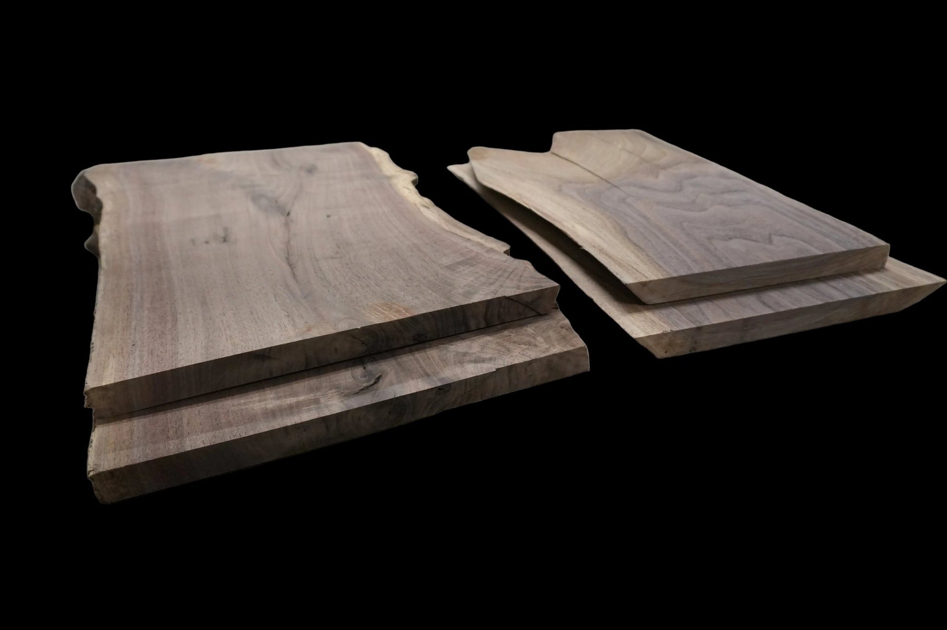 20 - " Walnut Wood Kit Live - Edge (large Pieces) - Ol Loggin Sawmill