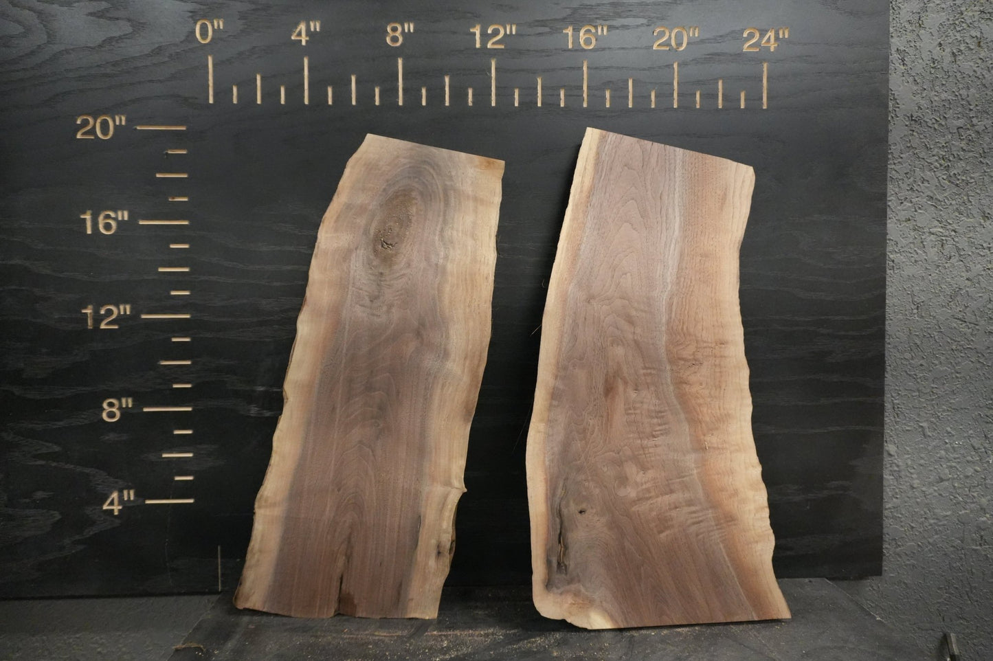 20 - " Walnut Wood Kit Live - Edge (large Pieces) - Ol Loggin Sawmill