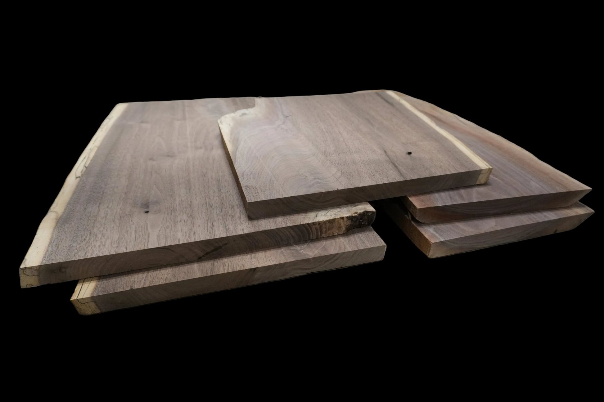 20 - " Walnut Wood Kit Live - Edge (large Pieces) - Ol Loggin Sawmill