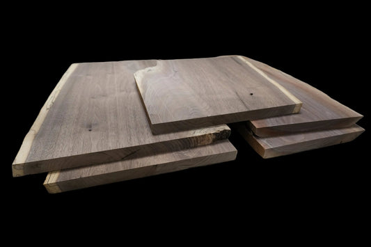 20 - " Walnut Wood Kit Live - Edge (large Pieces) - Ol Loggin Sawmill
