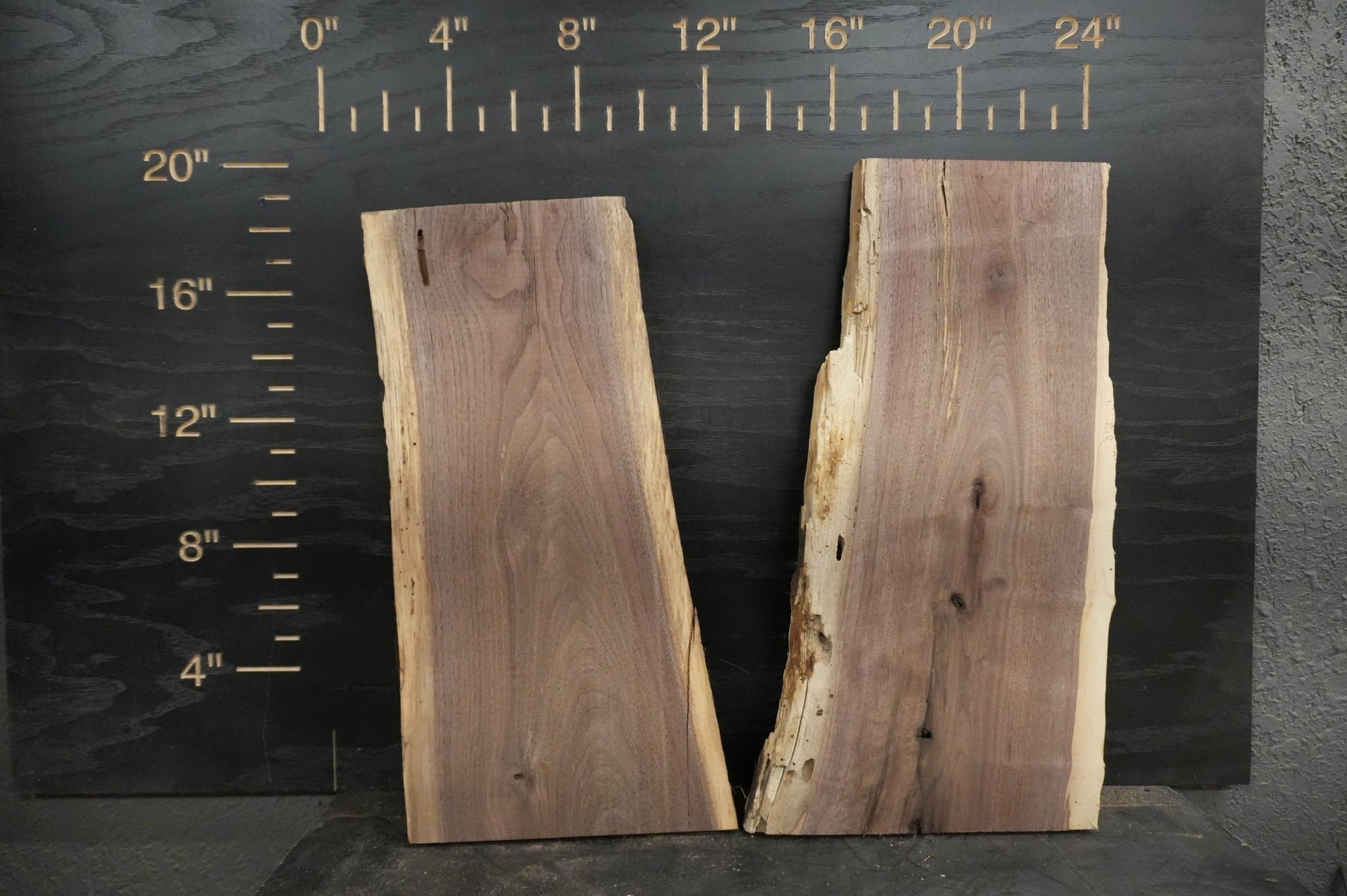 20 - " Walnut Wood Kit Live - Edge (large Pieces) - Ol Loggin Sawmill