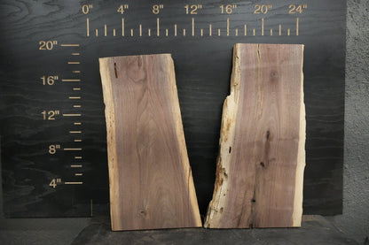 20 - " Walnut Wood Kit Live - Edge (large Pieces) - Ol Loggin Sawmill