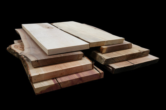 24" Walnut, Cherry, Elm, Maple, Cedar, Boxelder Wood Kit Live - Edge - Ol Loggin Sawmill