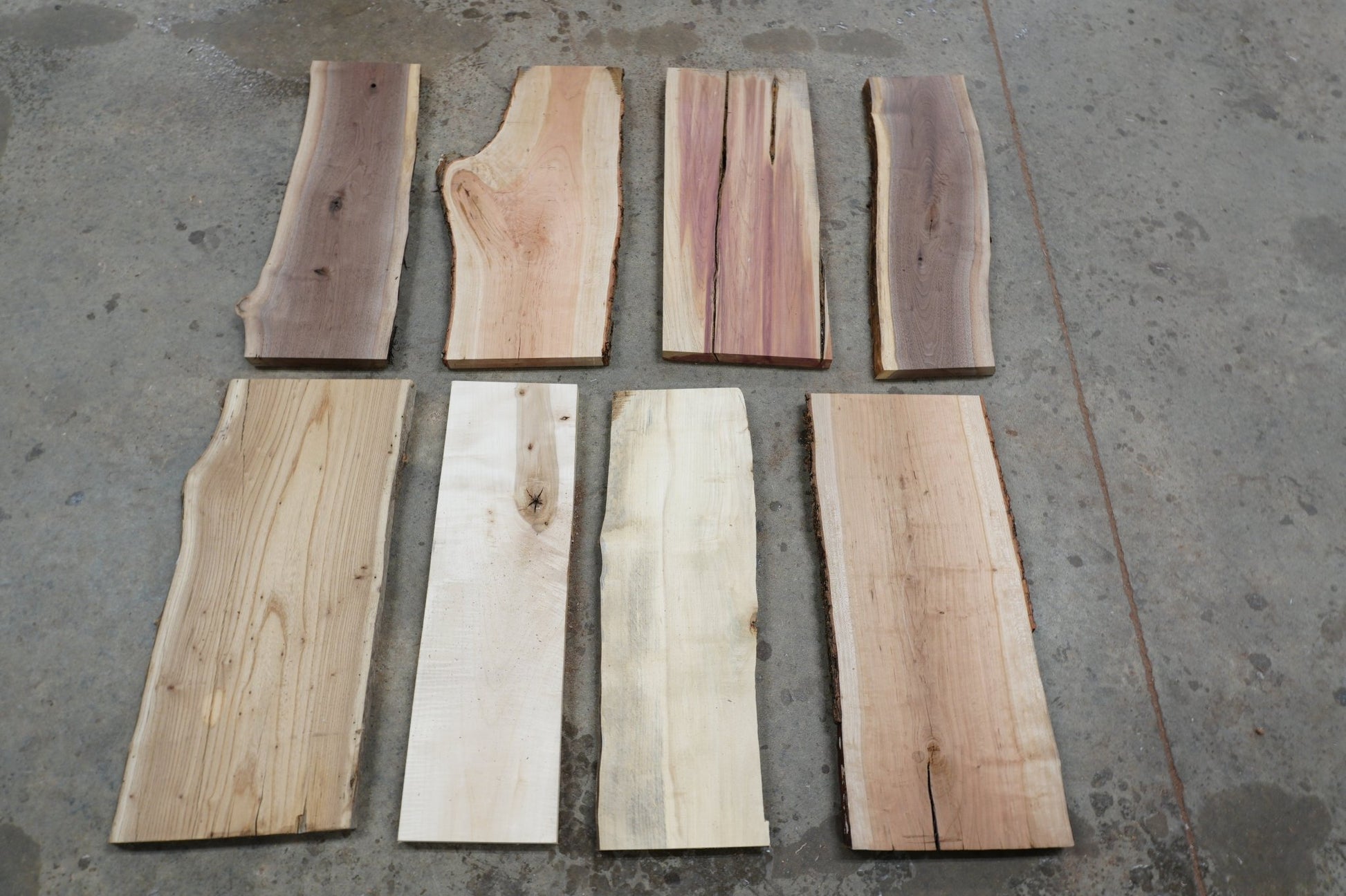 24" Walnut, Cherry, Elm, Maple, Cedar, Boxelder Wood Kit Live - Edge - Ol Loggin Sawmill