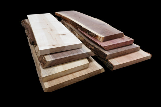24" Walnut, Cherry, Elm, Maple, Cedar, Boxelder Wood Kit Live - Edge - Ol Loggin Sawmill