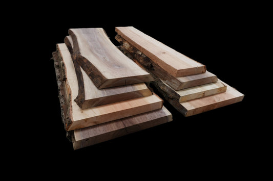 24" Walnut, Cherry, Elm, Wood Kit Live - Edge - Ol Loggin Sawmill