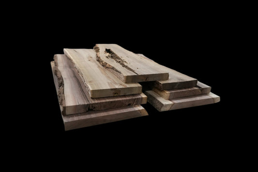 24" Walnut & Elm Dimensional Wood Kit Live - Edge - Ol Loggin Sawmill