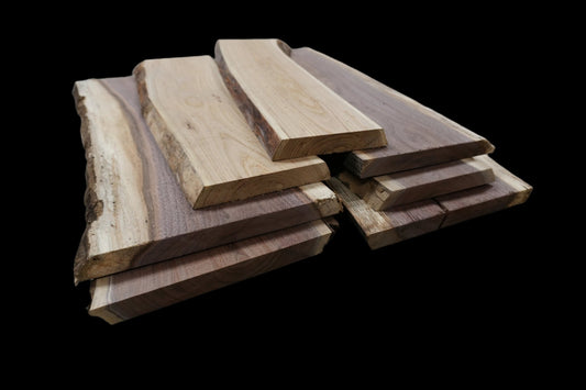 24" Walnut & Elm Dimensional Wood Kit Live - Edge - Ol Loggin Sawmill