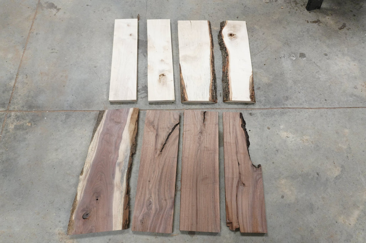 24 - " Walnut & Maple Wood Kit Live - Edge - Ol Loggin Sawmill