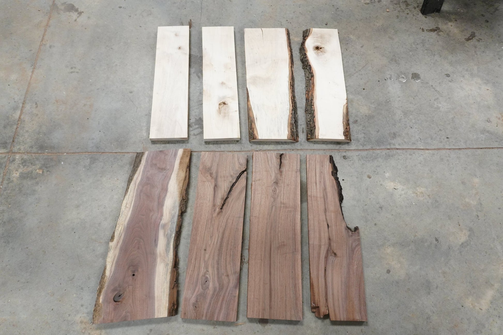 24 - " Walnut & Maple Wood Kit Live - Edge - Ol Loggin Sawmill
