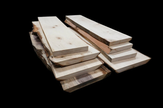 24 - " Walnut & Maple Wood Kit Live - Edge - Ol Loggin Sawmill