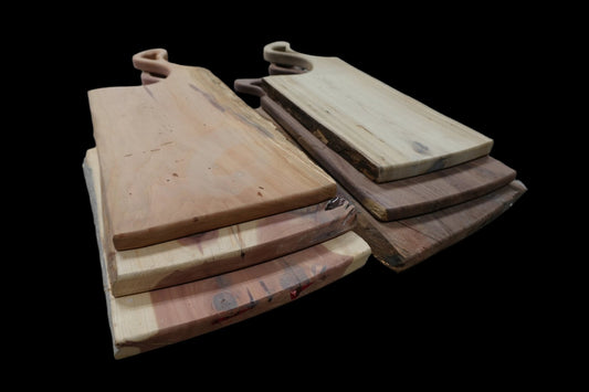 Box of 6 Craft Art - 3/4” Elm, Cherry, Cedar & Walnut Charcuterie Boards - Precut, Ready For Any Finish! - Ol Loggin Sawmill