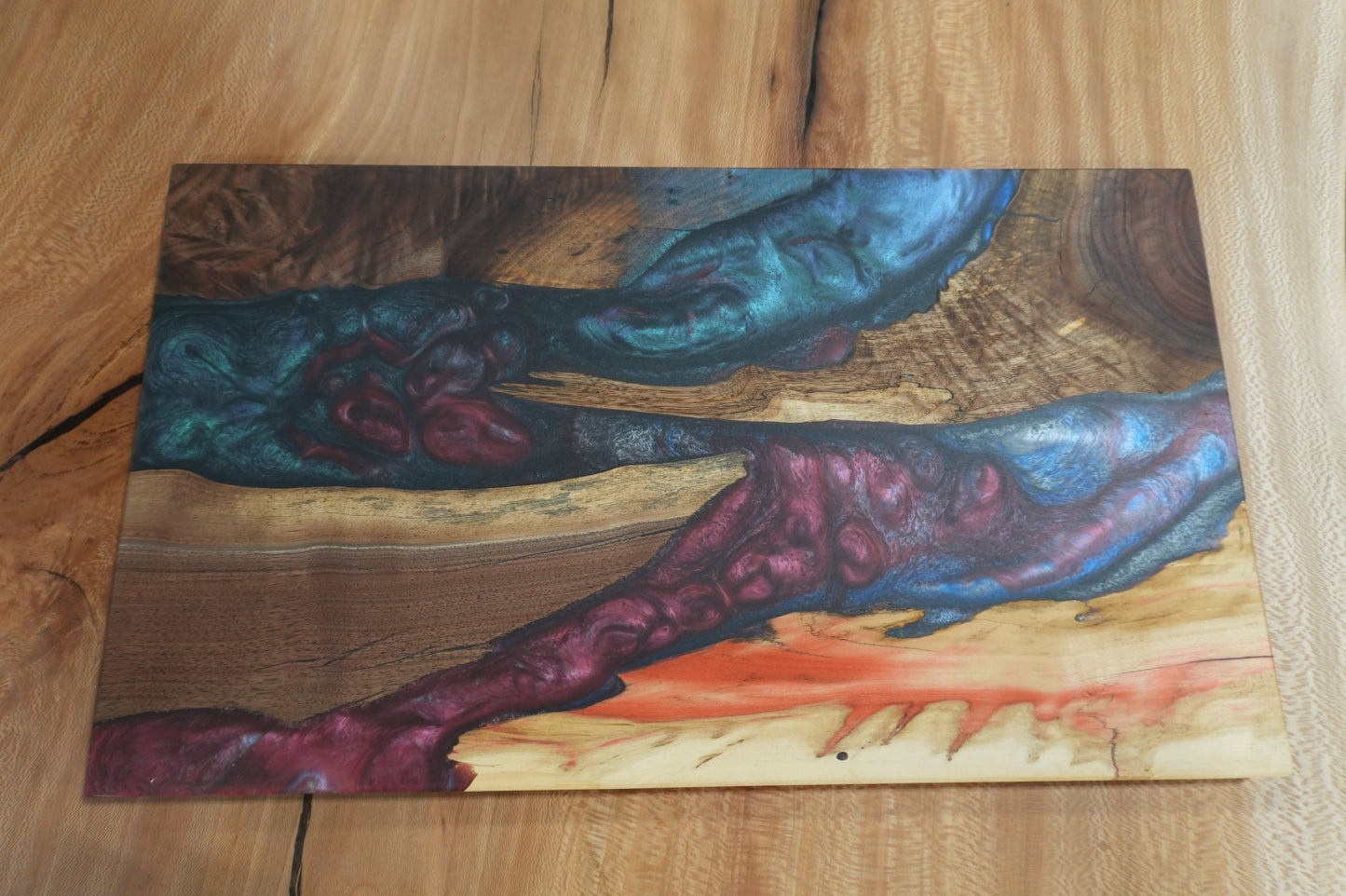 "Celestial Rift" Epoxy Serving Tray - Ol Loggin Sawmill