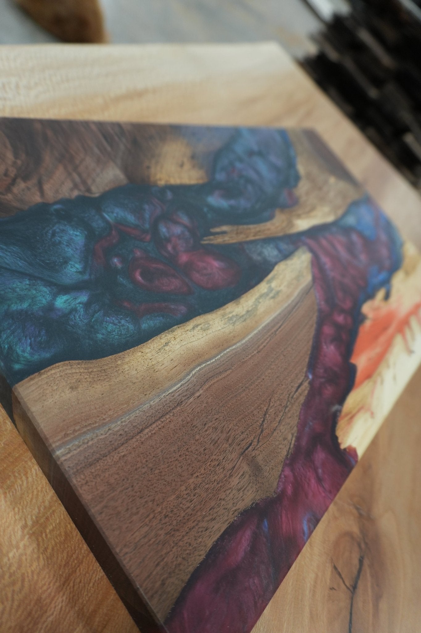 "Celestial Rift" Epoxy Serving Tray - Ol Loggin Sawmill