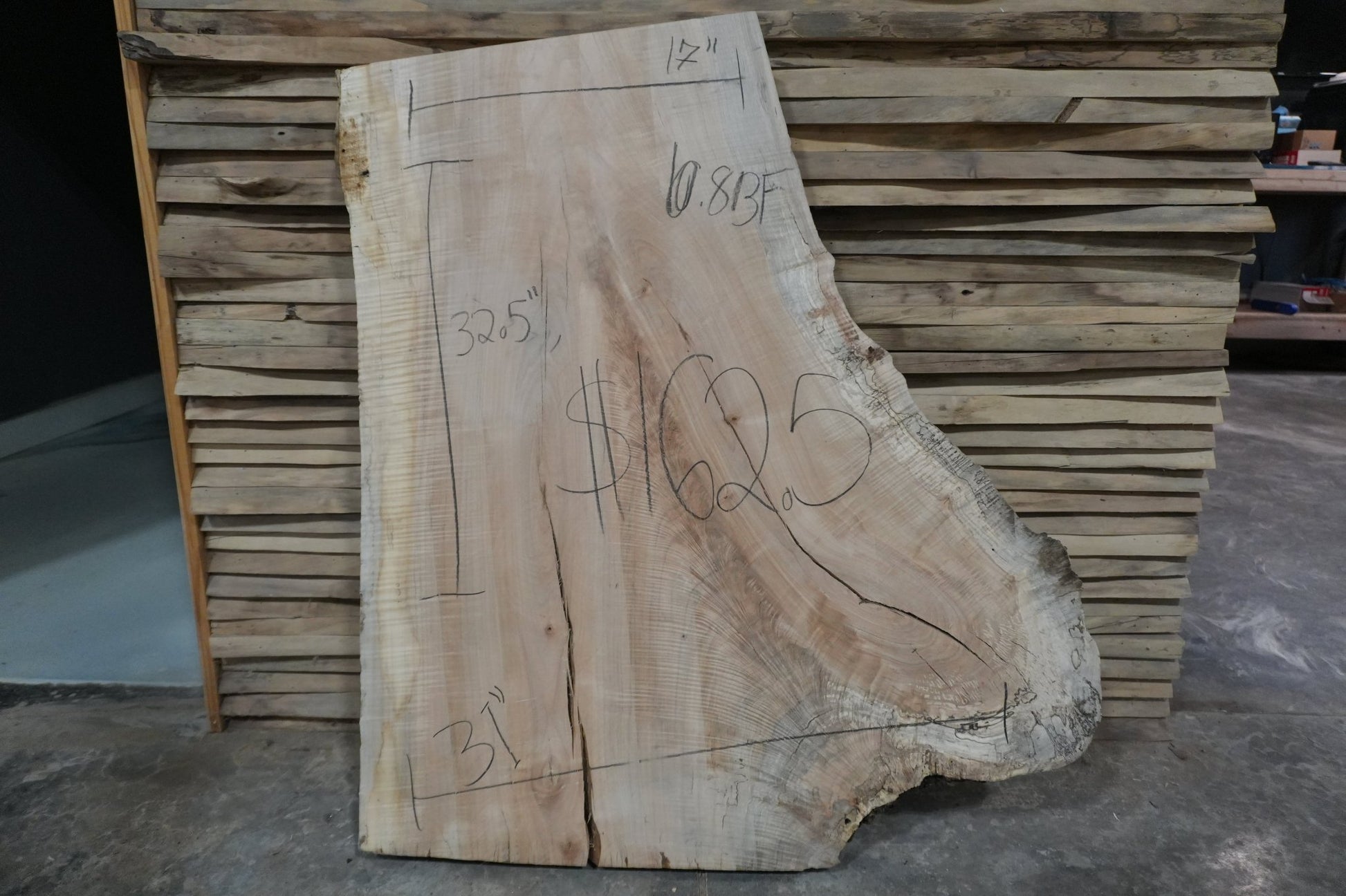 Maple Slab 10.8 BF - Ol Loggin Sawmill