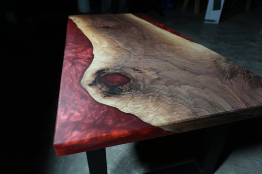 Molten Edge Walnut Coffee Table - Ol Loggin Sawmill