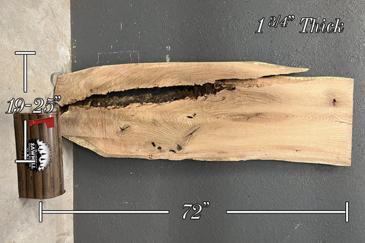 Red Oak Live Edge Wood Slab - 33 BF - My Store
