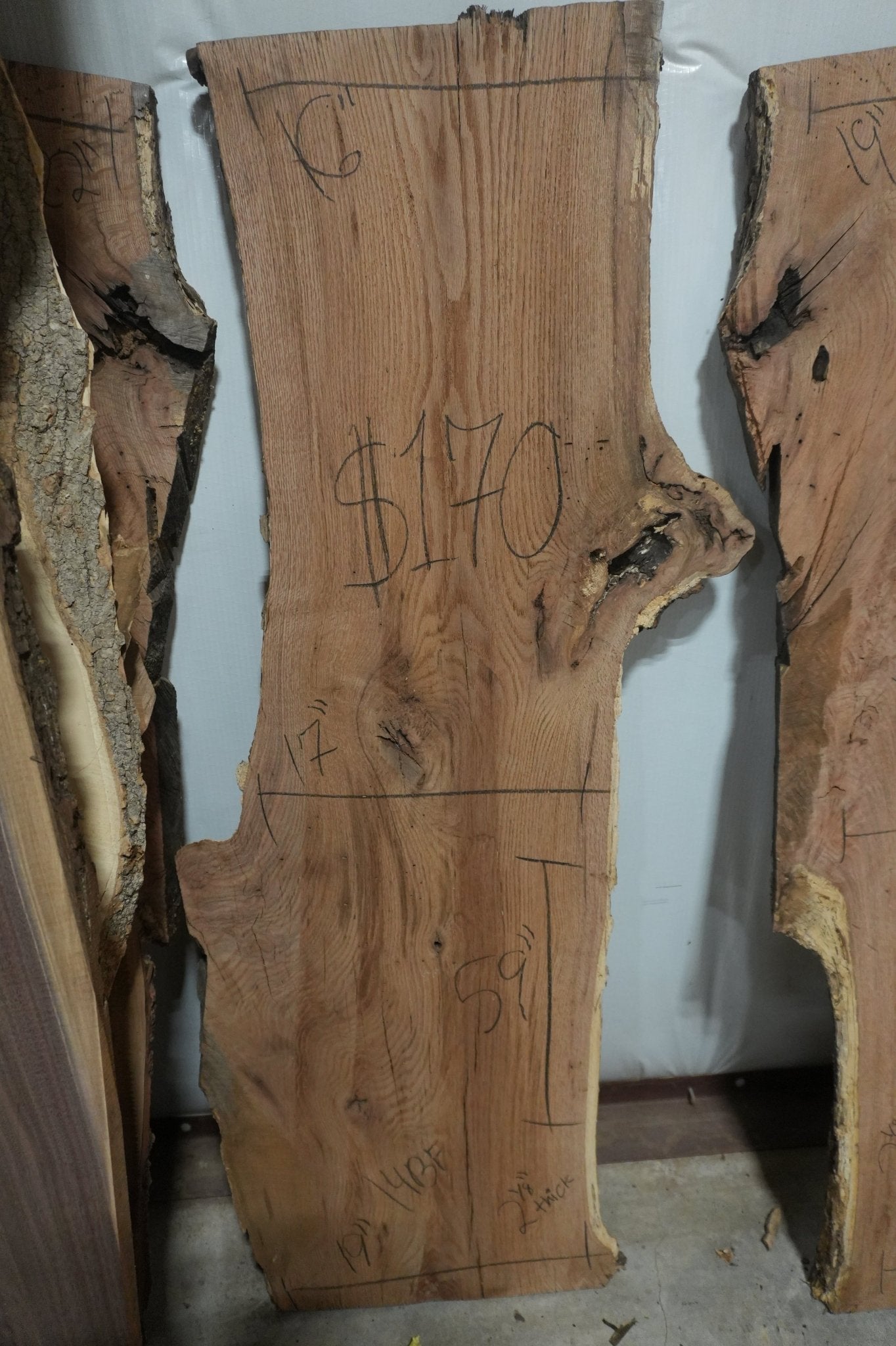 Red Oak Slab - Ol Loggin Sawmill