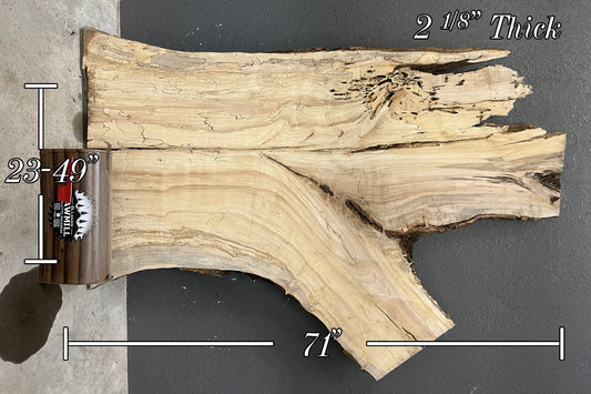 Spalted Maple Live Edge Wood Slab - 55.4 BF - My Store