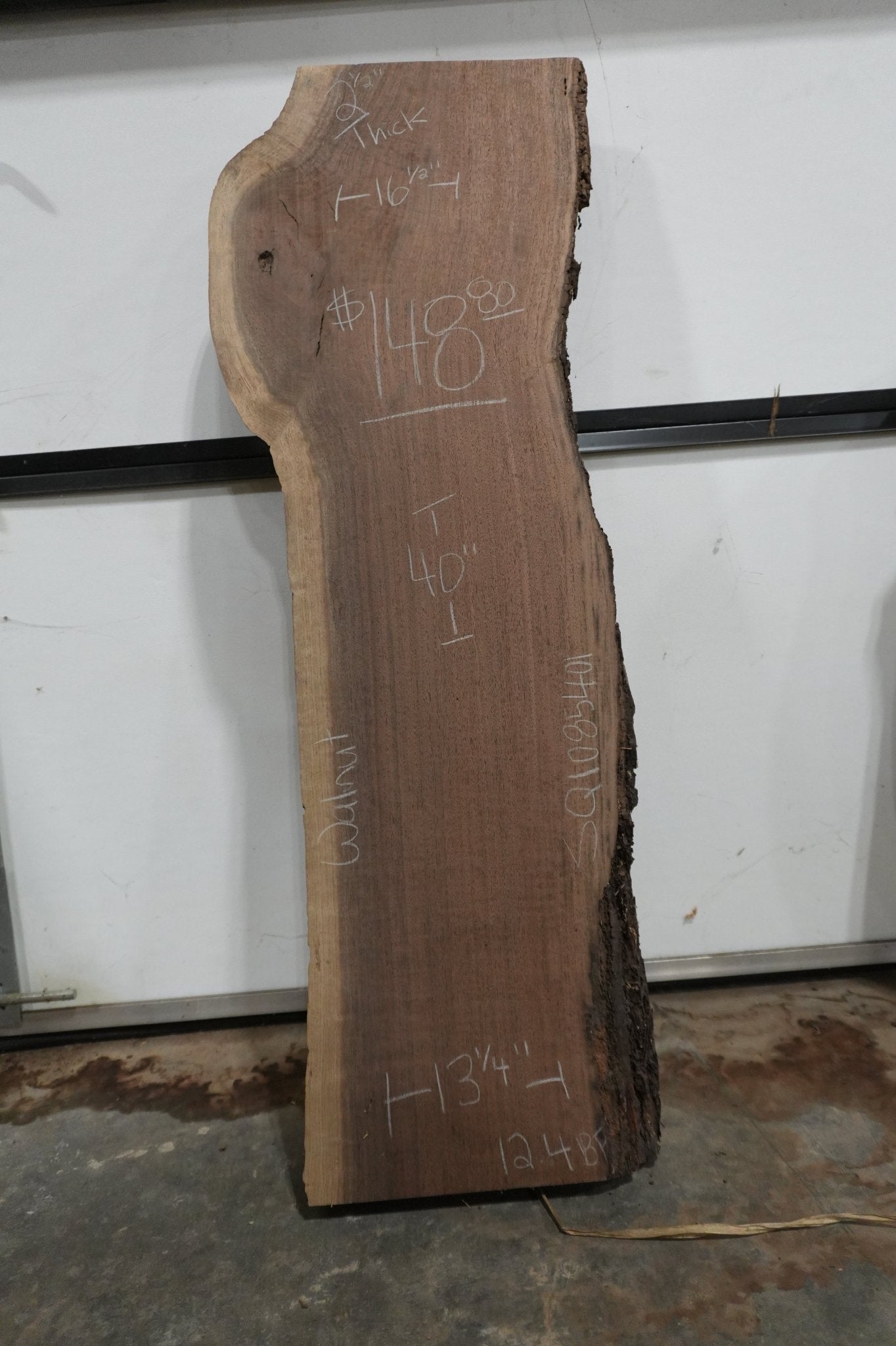 Walnut Live Edge Wood Slab - 12.4 BF - Ol Loggin Sawmill