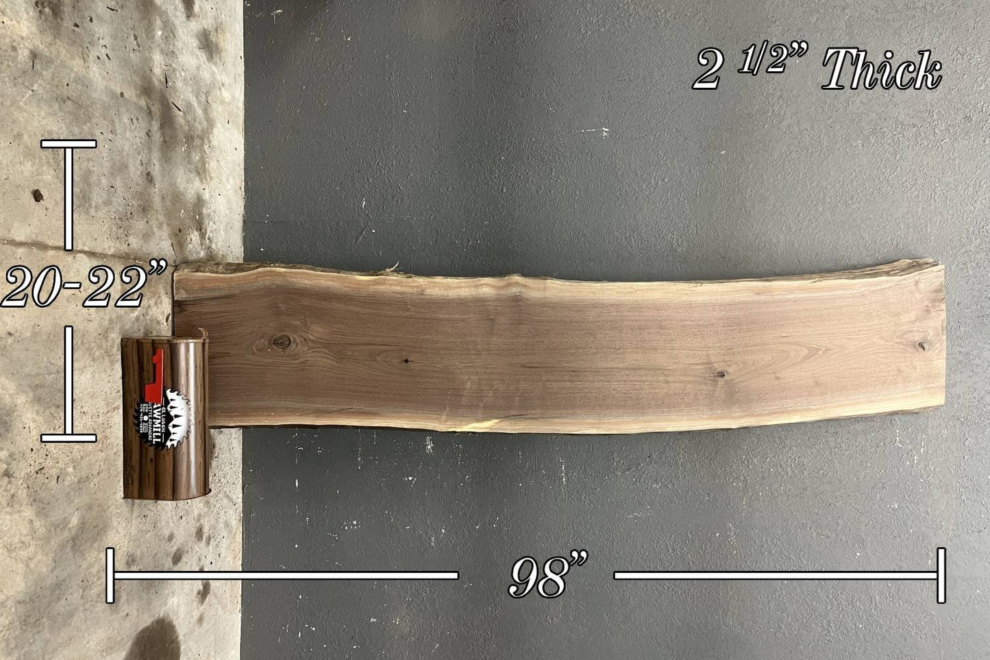 Walnut Live Edge Wood Slab - 42.9 BF - My Store