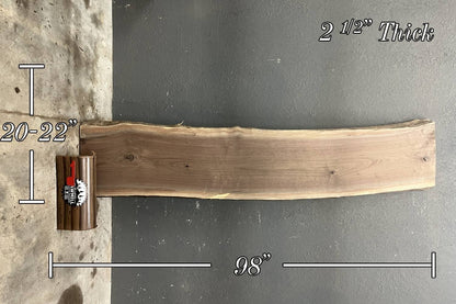 Walnut Live Edge Wood Slab - 42.9 BF - My Store