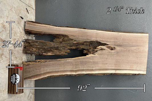 Walnut Live Edge Wood Slab - 69 BF - My Store